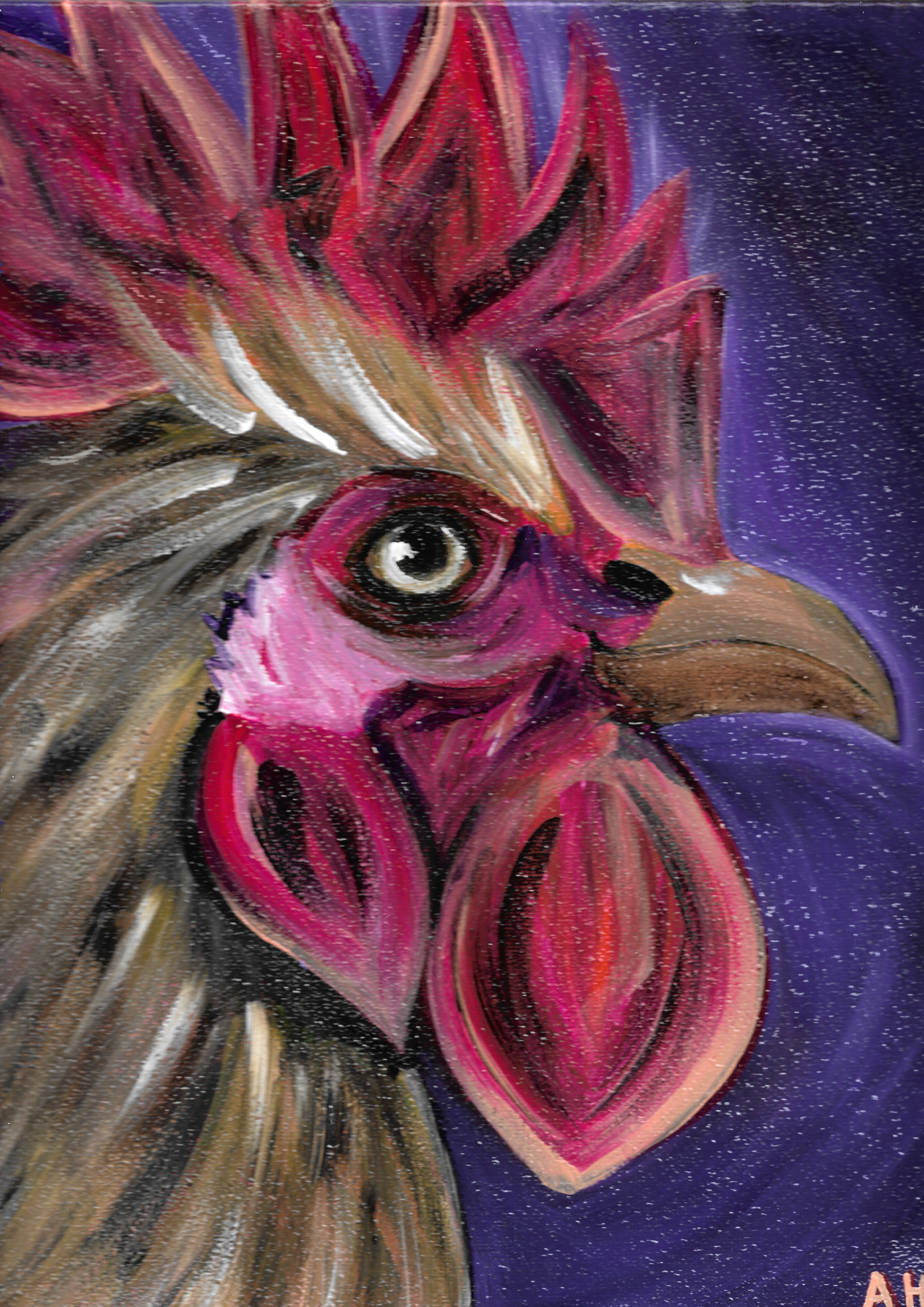 painting of a rooster